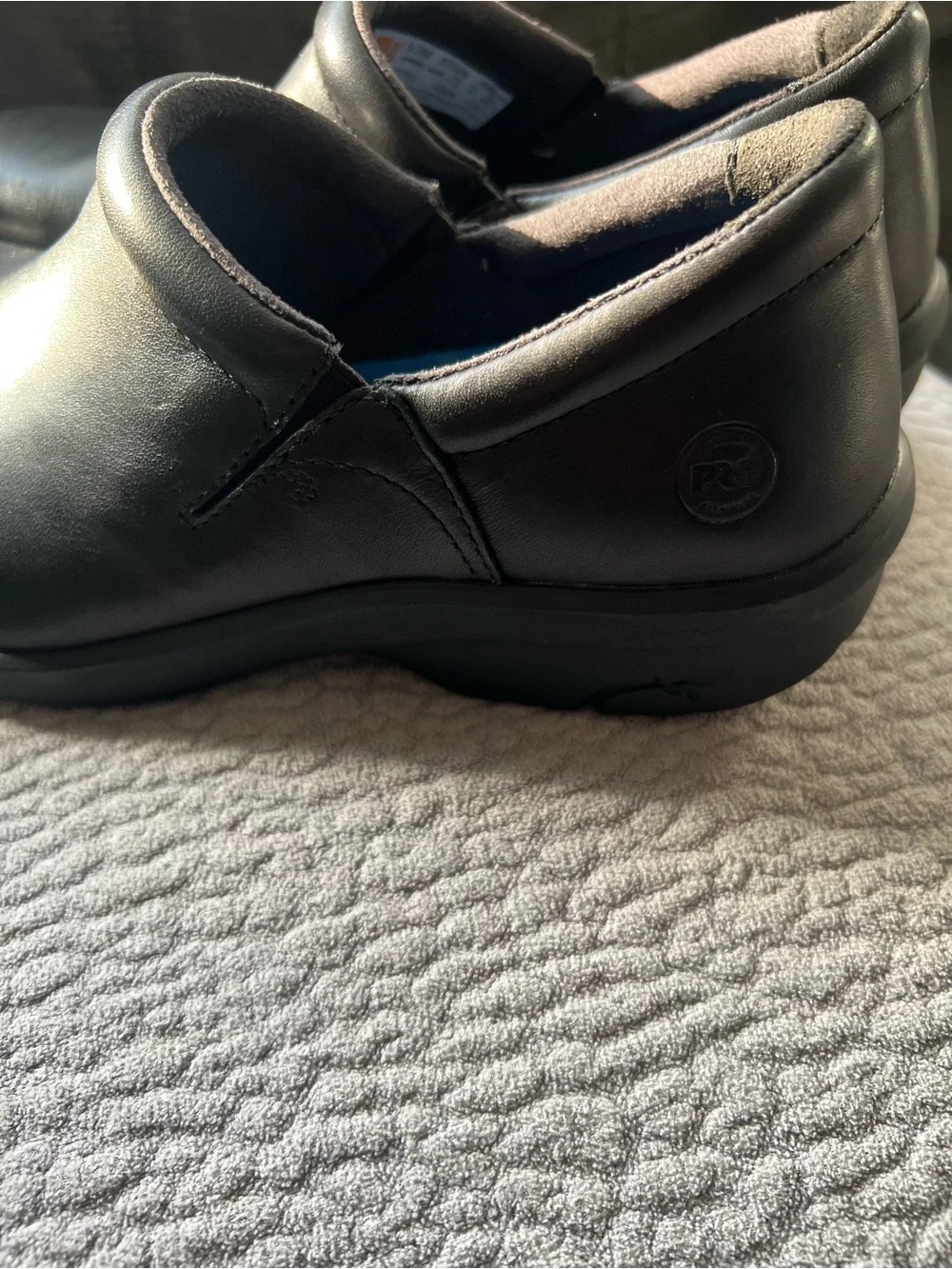 Timberland PRO | Shoes | Timberland Pro Black Slipon Mules With Blue ...